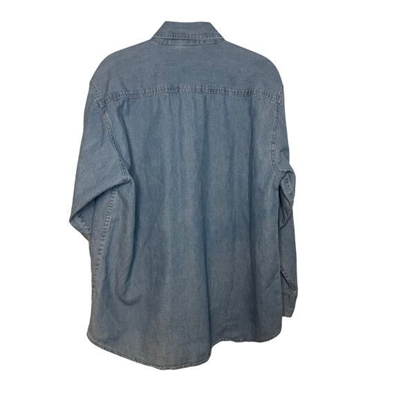 Vintage Fred Harvey Trading Company Embroidered denim button down shirt hermit’s - Picture 5 of 5